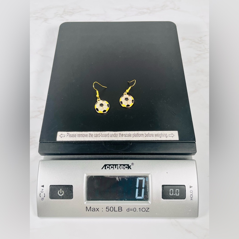 Bling Soccer Ball Earrings - Picture 6 of 8